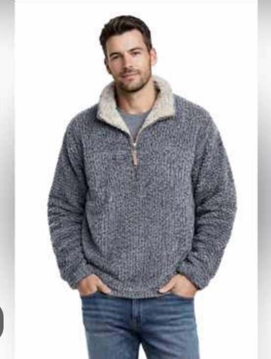True Grit Other - True Grit Men’s Navy Sherpa Zip Pullover